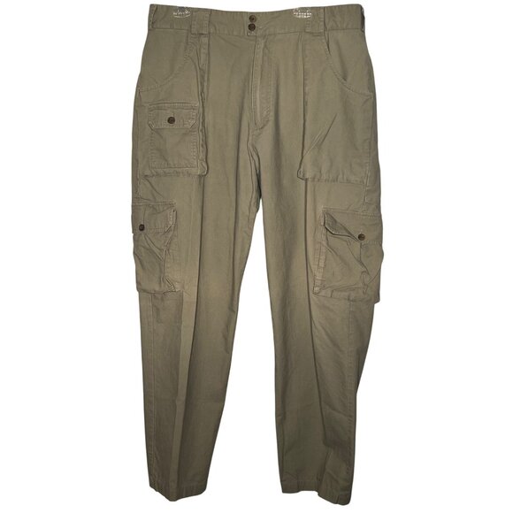 Cabelas Cargo Pants 38x32 Reg 900842 Tan Extra Pockets Outdoors Relaxed Comfort - Picture 1 of 16